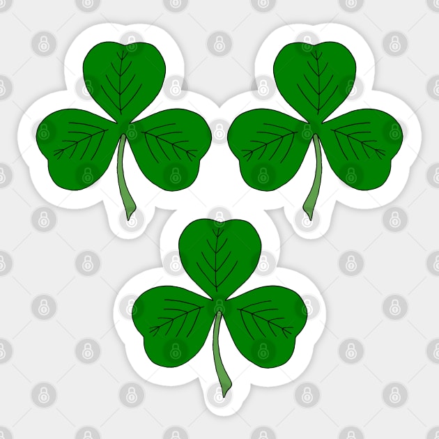 Three Shamrocks Sticker by AzureLionProductions